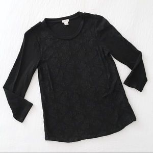 j.crew embroidered long sleeve tee